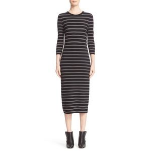 Theory 'Delissa B' Stripe Textured Knit Maxi Dress